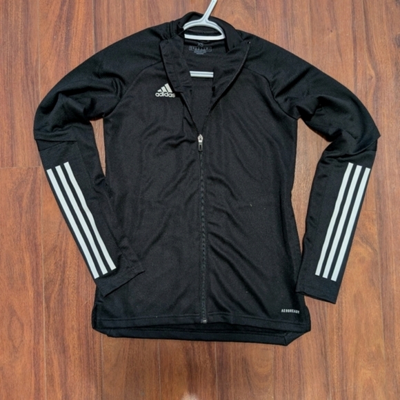⭐Women's Or Teenager Adidas Athletic Full Zip Women's Black Track Jacket - Picture 1 of 13